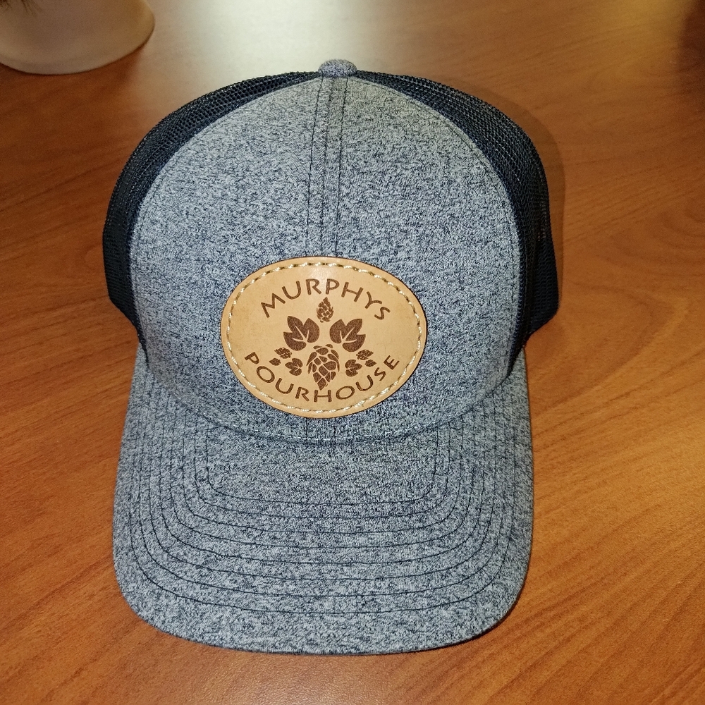 Murphy's Pourhouse Stitched Leather Patch Trucker… - image 1